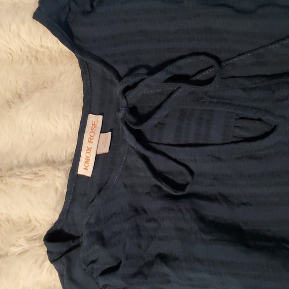 Knox Rose Navy Boho Top S - Picture 3 of 8